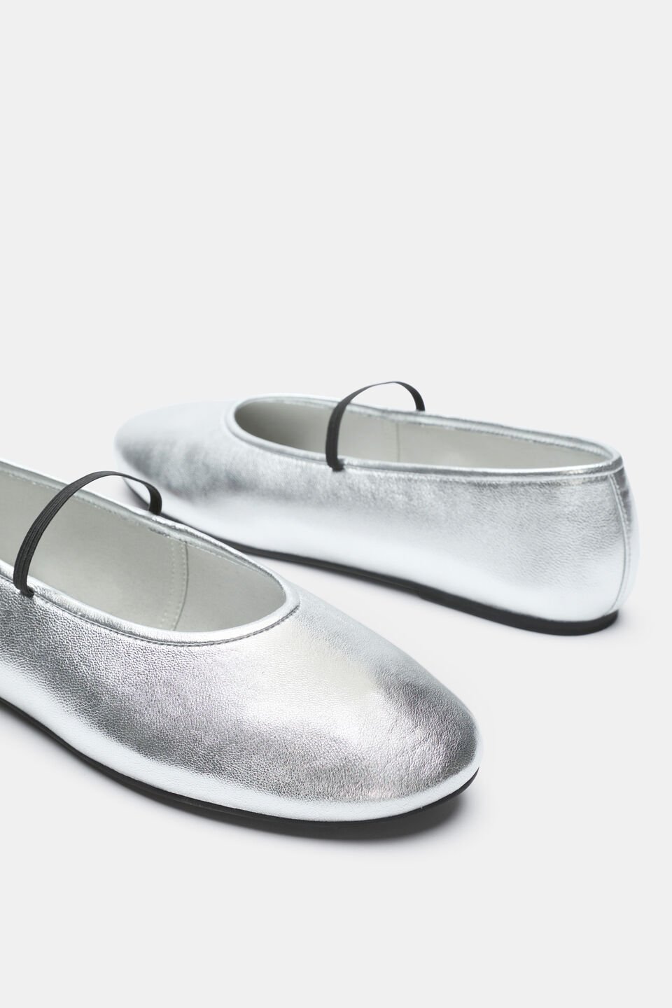 Ariel Ballet Flat  Silver