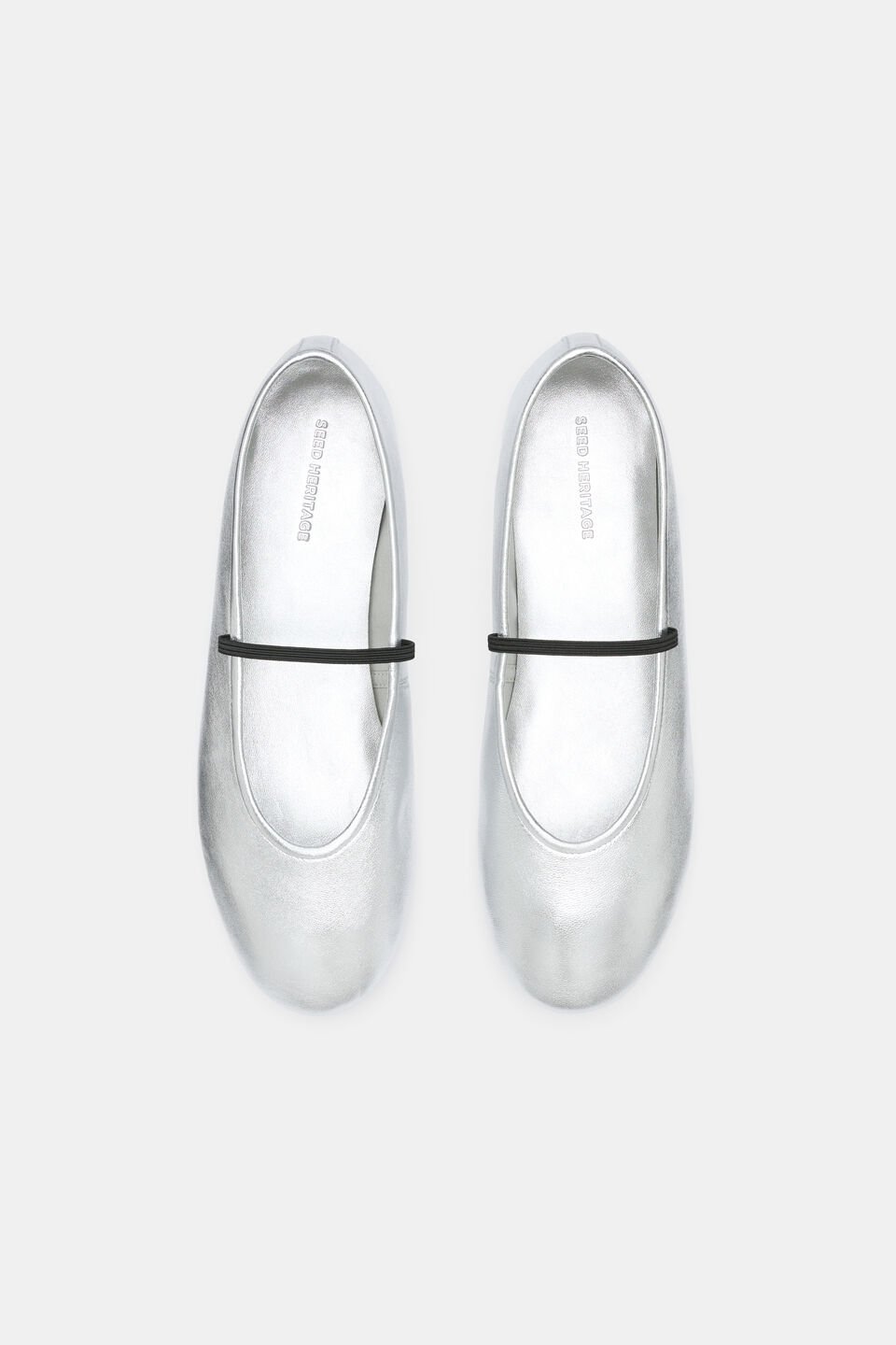 Ariel Ballet Flat  Silver