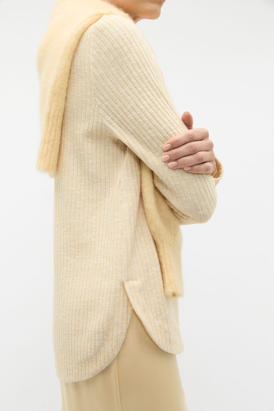 Textured Long Sleeve Top  Marzipan Twist