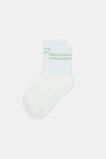 Stripe Quarter Crew Sock  Eucalypt Stripe  hi-res