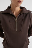 Core Heritage Half Zip Sweat  Dark Espresso  hi-res