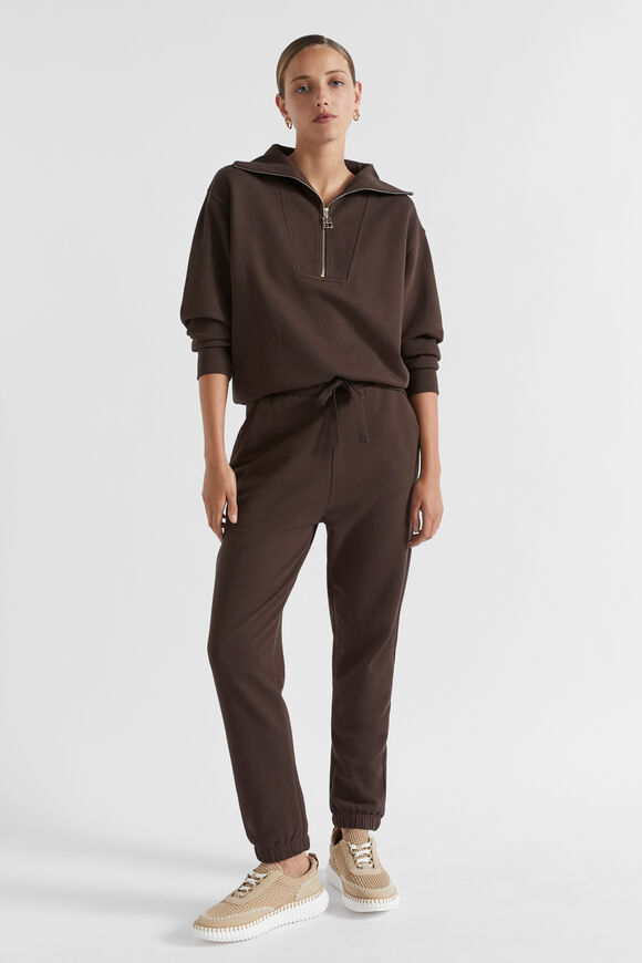 Core Heritage Half Zip Sweat  Dark Espresso  hi-res