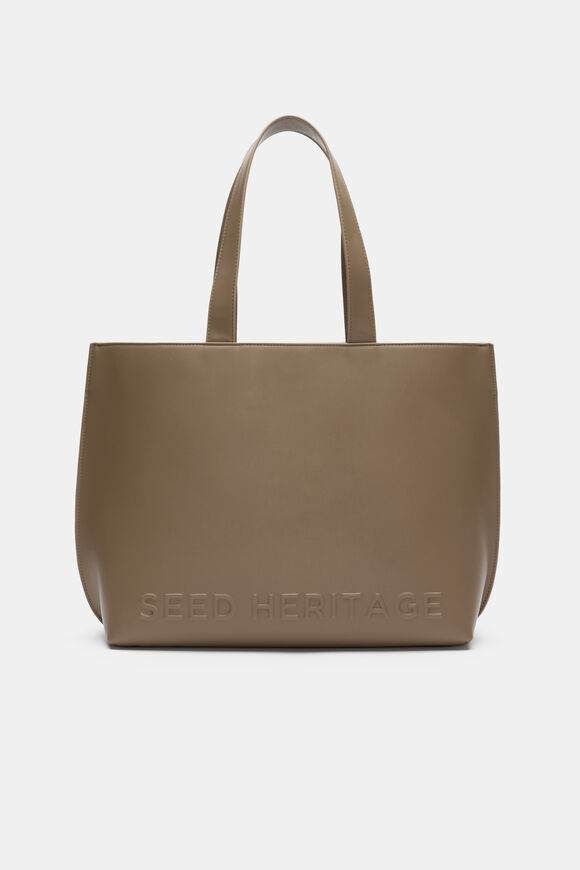 Logo Detail Tote  Dark Cashew  hi-res