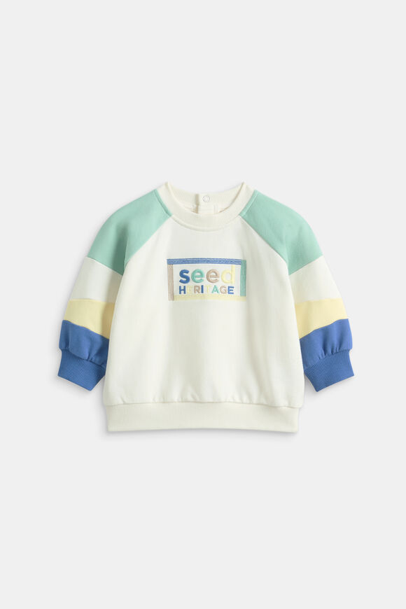 Colourblock Logo Sweat  Multi  hi-res