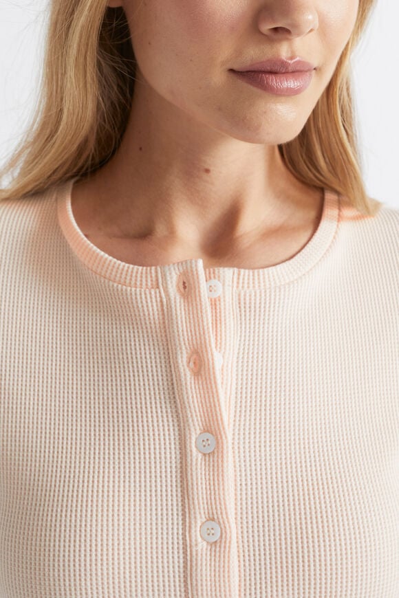 Waffle Sleep Top  Blush  hi-res