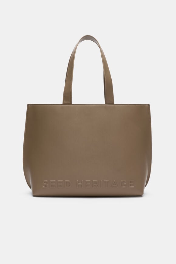 Logo Detail Tote  Dark Cashew  hi-res