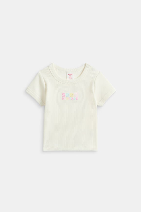 Rib Logo Tee  Classic Cream  hi-res