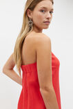 Core Linen Strapless Maxi Dress  Strawberry Red  hi-res