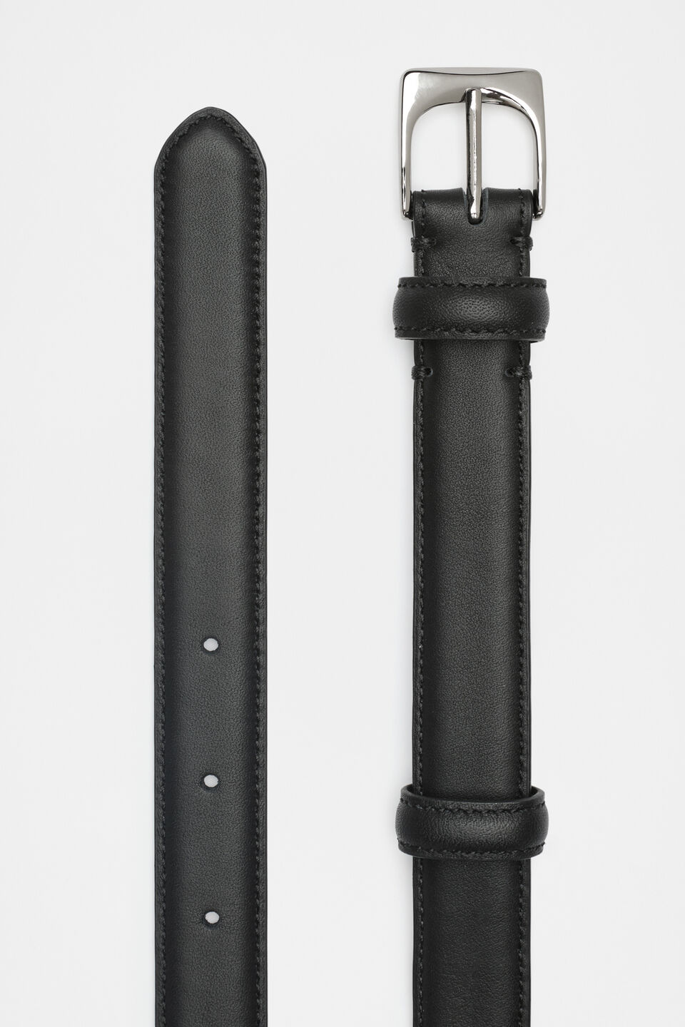 Kinsley Rounded Buckle Belt  Black Silver