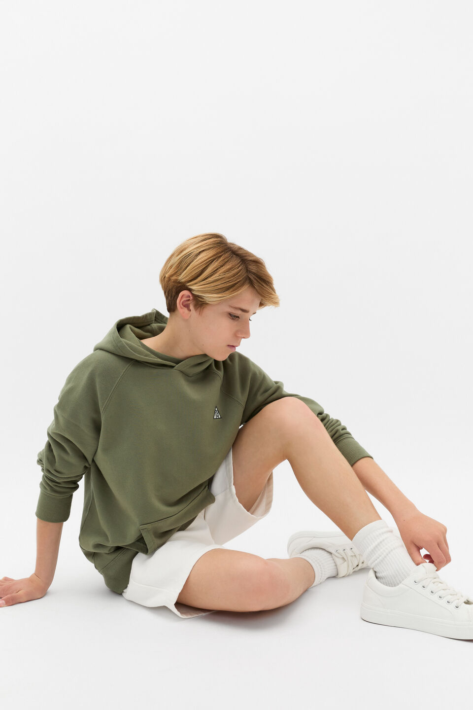 Garment Dye Hoodie  Vintage Khaki