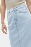 Denim Column Skirt  Glacier Denim  hi-res