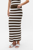 Boucle Stripe Knit Skirt  Dark Praline Stripe  hi-res