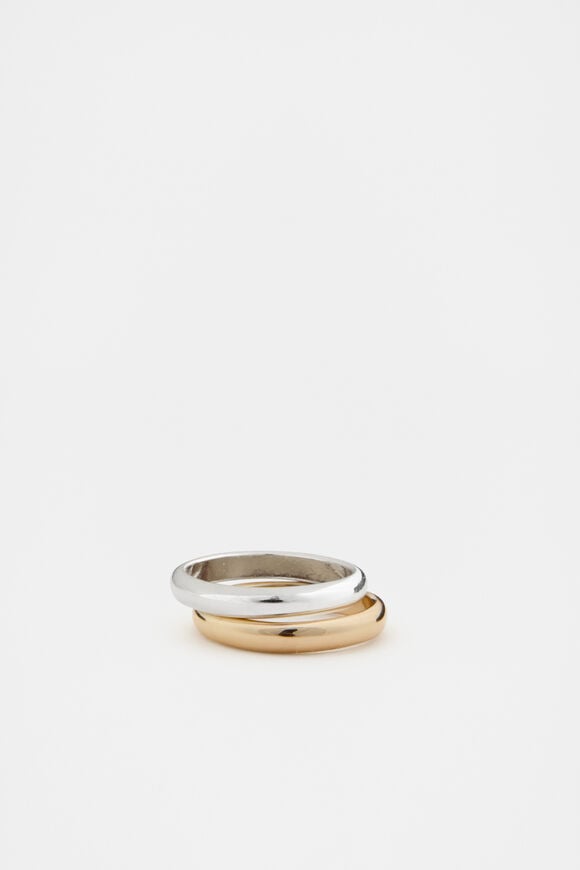 Two Tone Ring Pack  Gold Silver  hi-res
