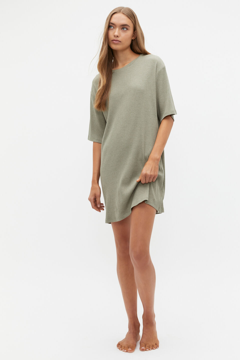 Ribbed Nightie  Rainforest Marle