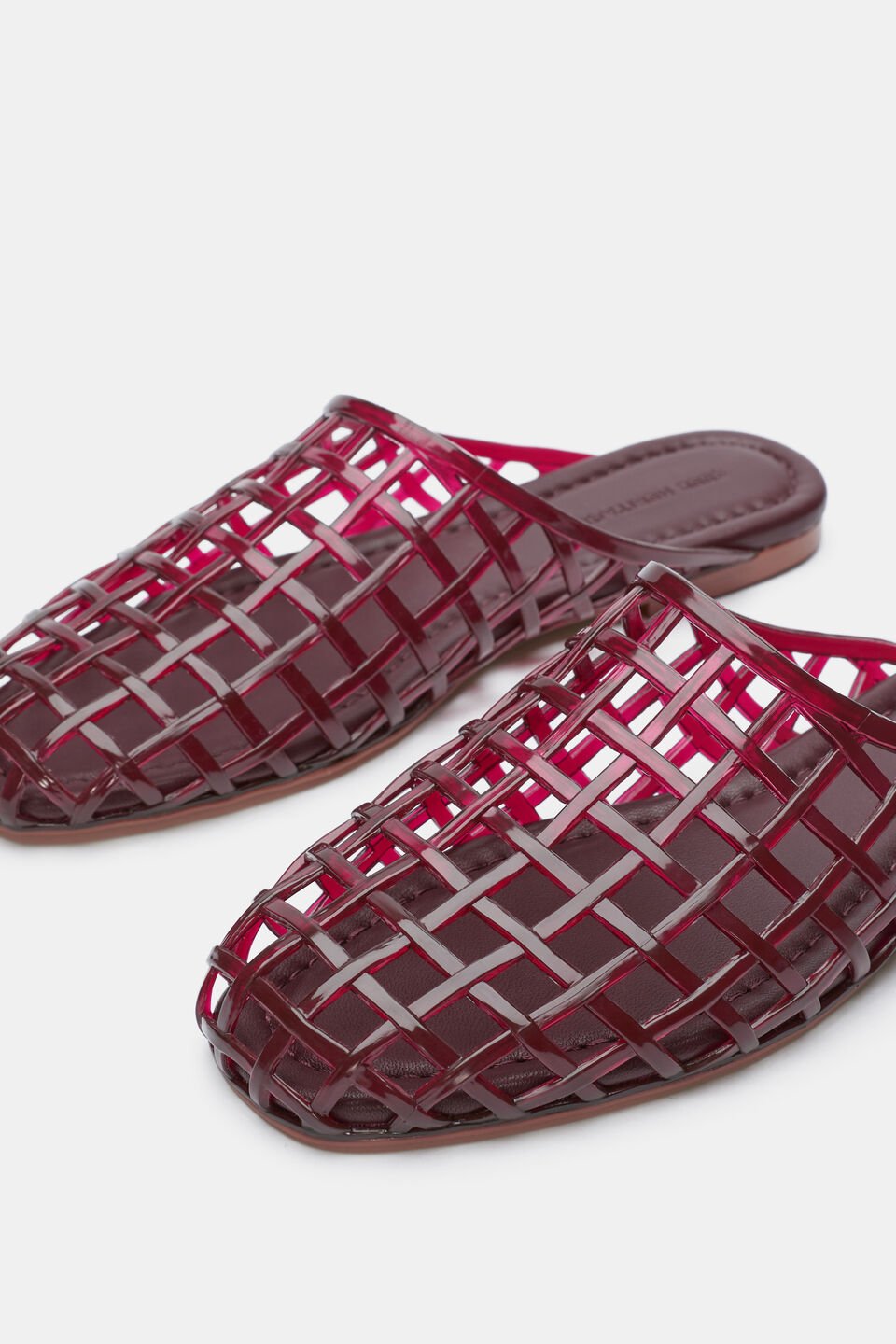 Caged Jelly Mule  Dark Plum