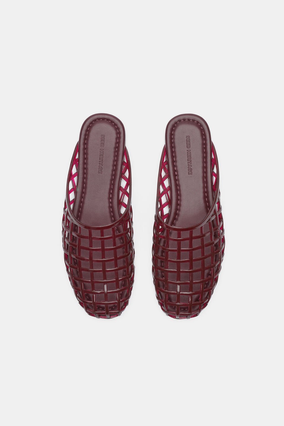 Caged Jelly Mule  Dark Plum