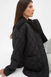 Quilted Rib Collar Jacket  Black  hi-res