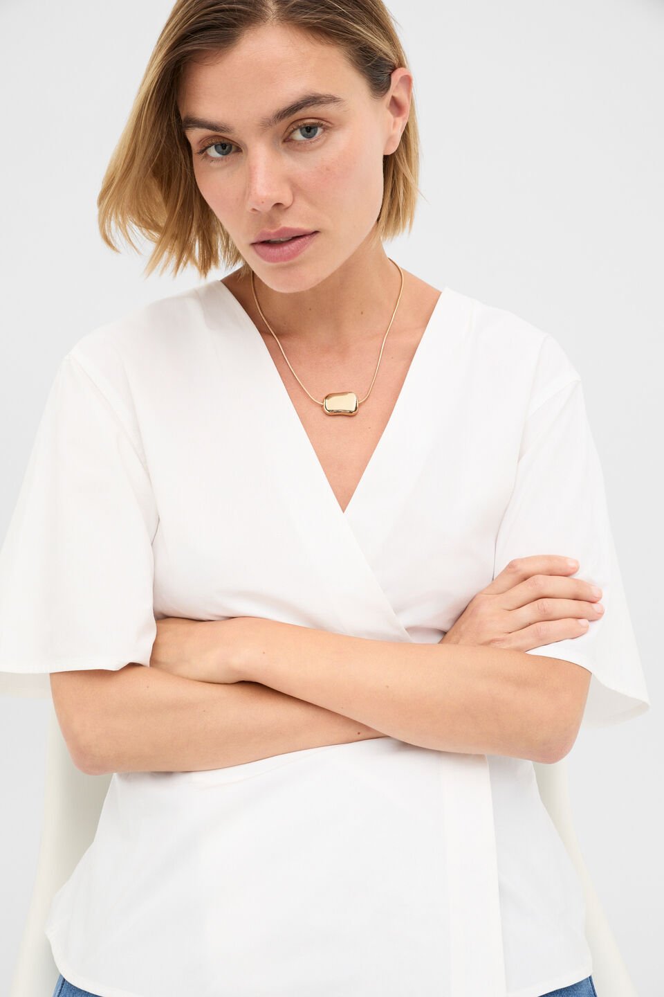 Pebble Necklace  Gold