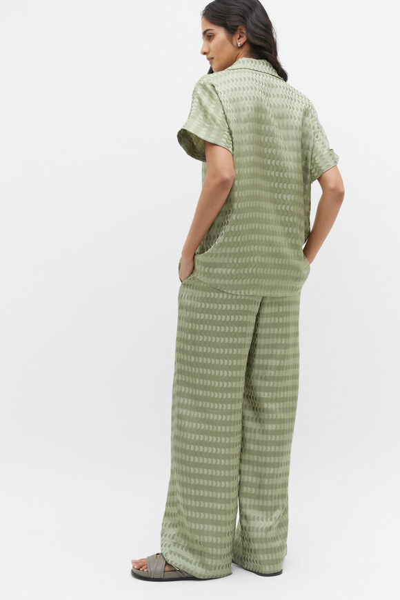 Jacquard Short Sleeve Shirt  Pale Olive  hi-res