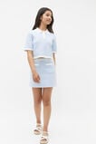 Stripe Knit Skirt  Sky Blue  hi-res