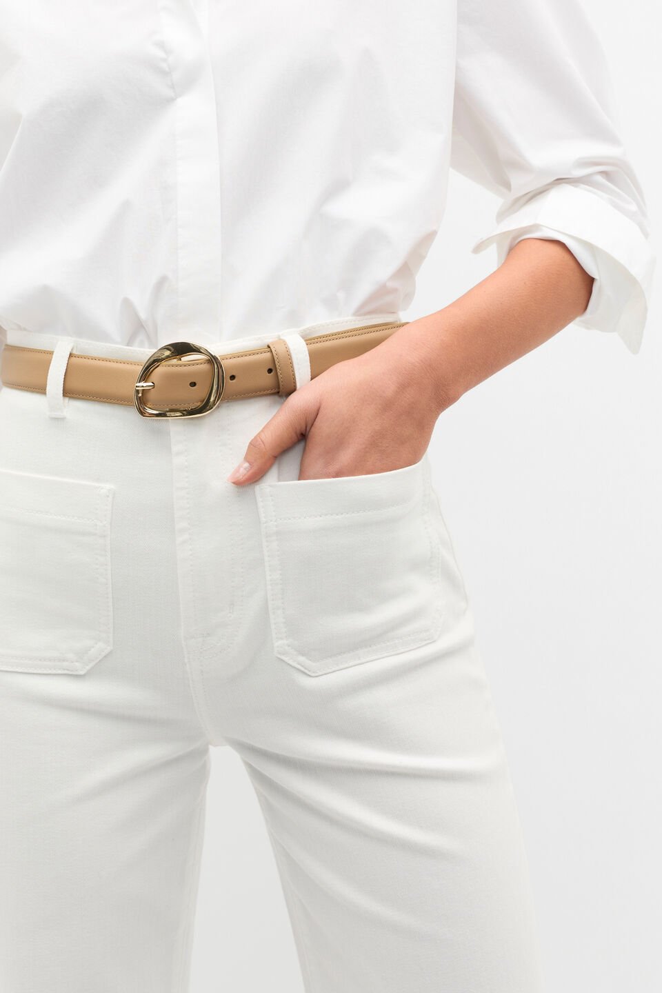 Everly Buckle Belt  Caramel
