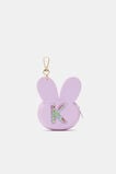 Bunny Silicone Initial Keyring  K  hi-res