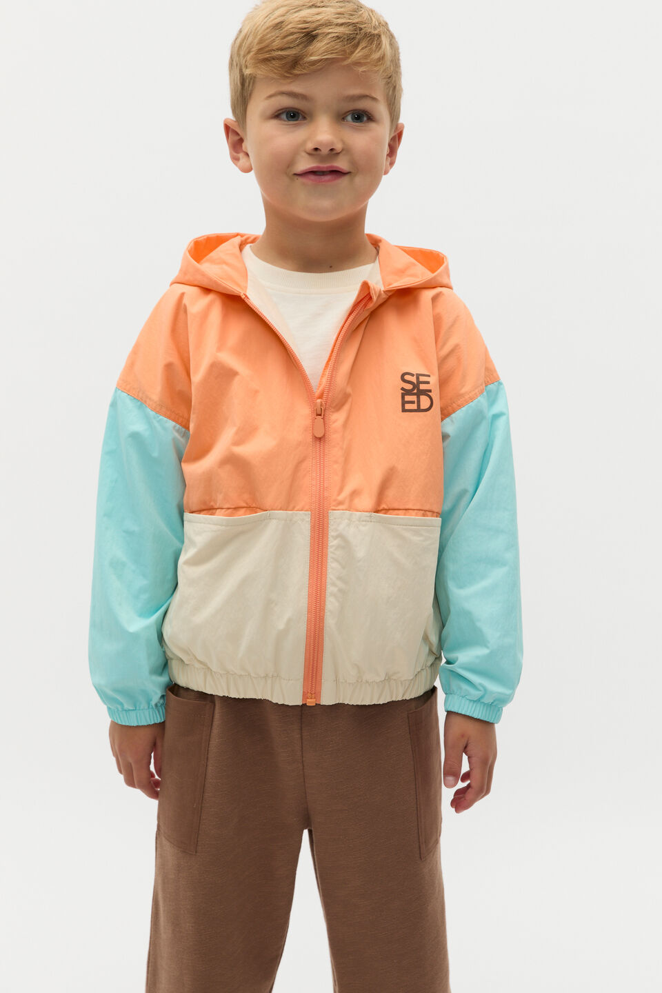 Colourblock Logo Jacket  Multi