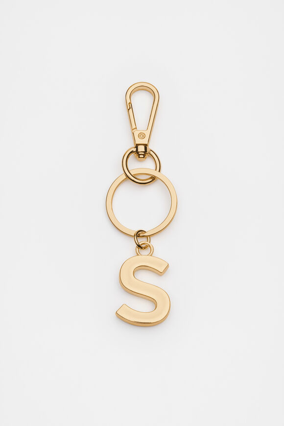 Gold Initials Keyring  S  hi-res