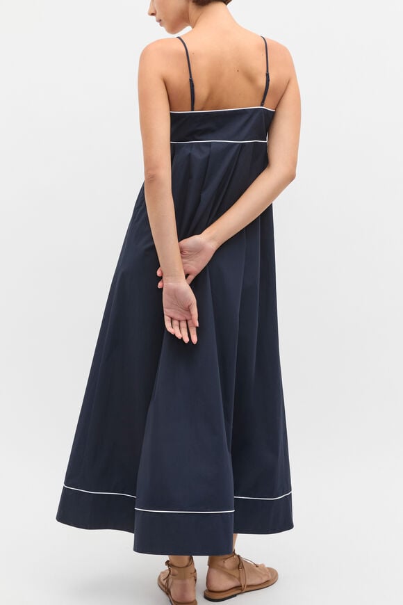 Cotton Tipping Maxi Dress  Twilight Blue  hi-res