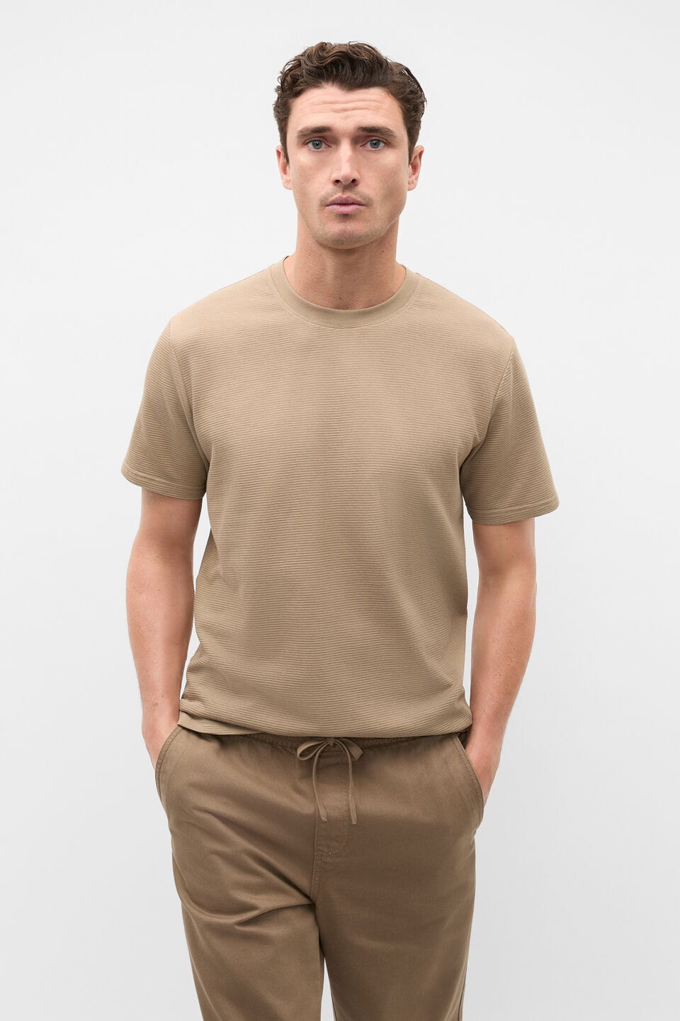 Textured Tee  Dark Stone