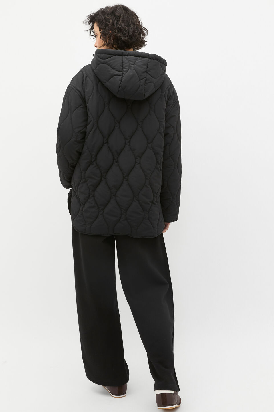 Boxy Quilted Jacket  Black