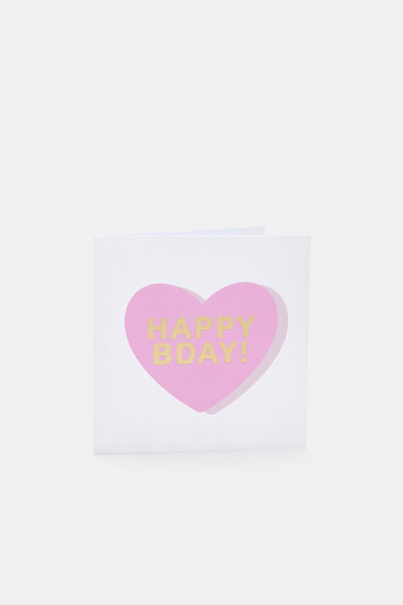 Heart B'day Card  Multi  hi-res