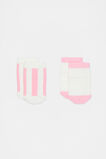 Stripe Colourblock Sock 2 Pack  Pop Pink  hi-res