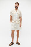 Linen Utility Shirt  Hazelnut Stripe  hi-res