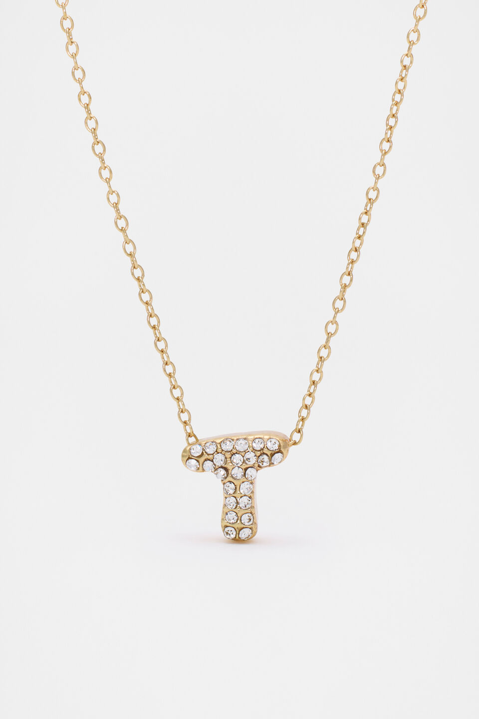 Initial Jewel Bubble Necklace  T
