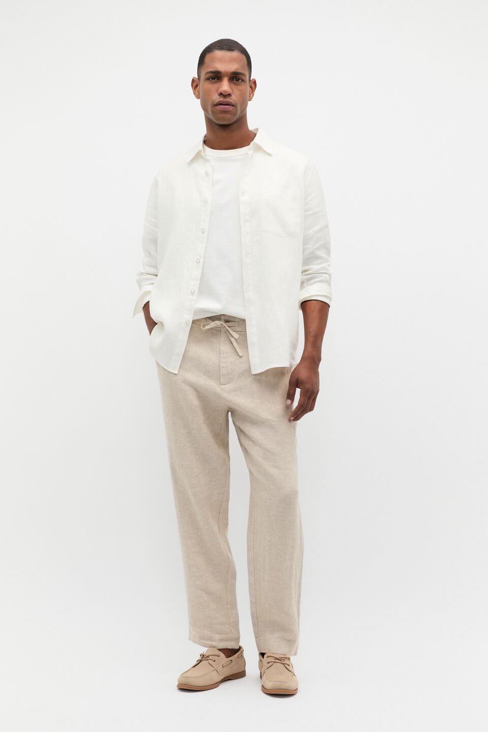 Linen Trouser  Almond