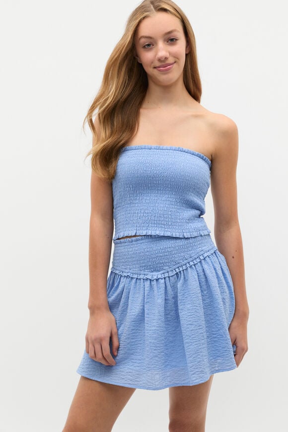 Shirred Top  Ocean  hi-res