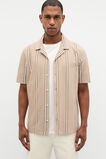 Stripe Pique Shirt  Nougat  hi-res