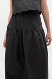 Poplin Scallop Skirt  Black  hi-res