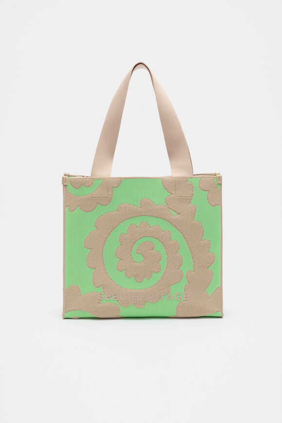 Printed Knit Tote  Retro Swirl  hi-res