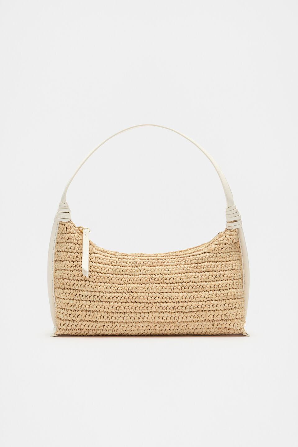 Raffia Shoulder Bag  Cream