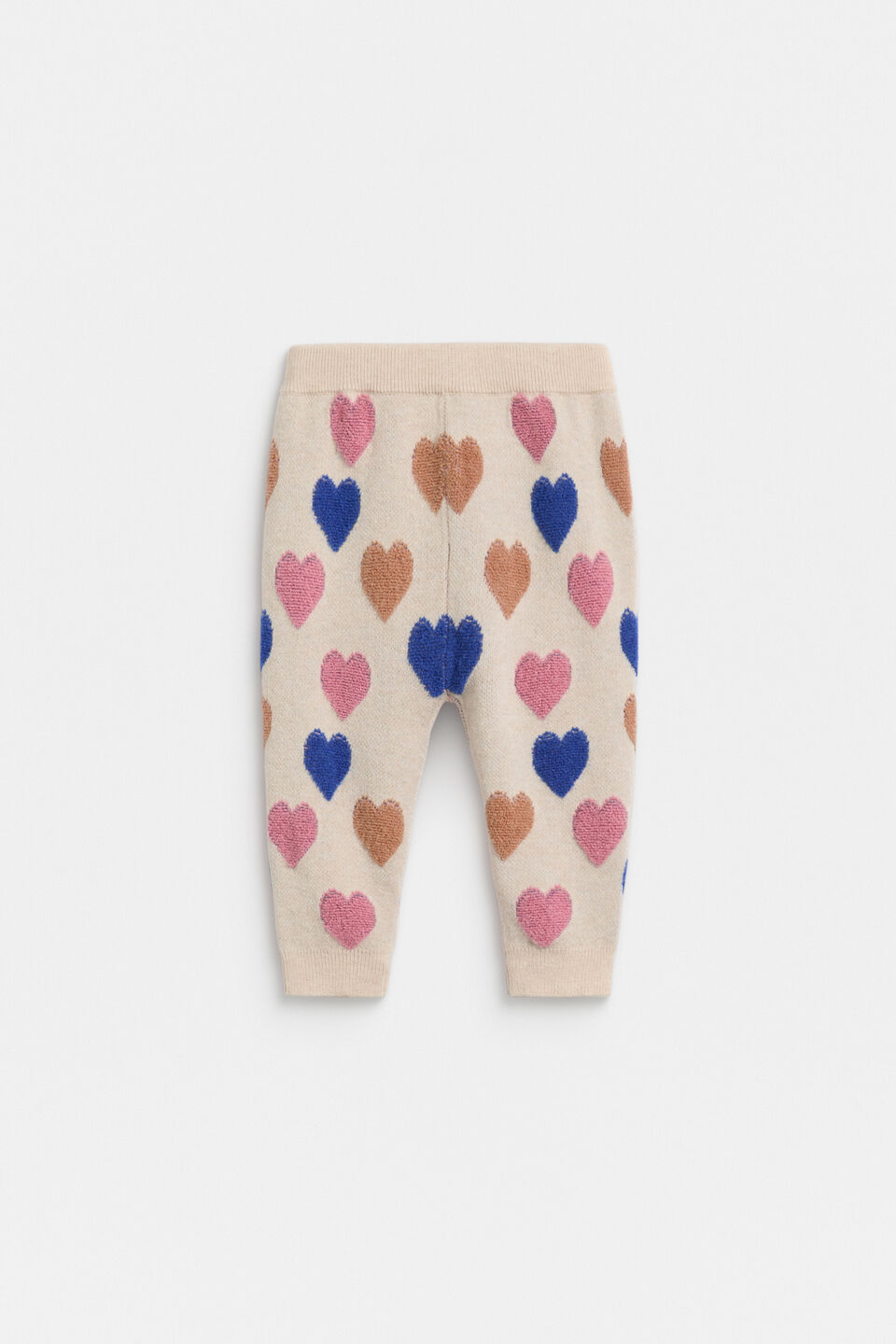 Heart Knit Legging  Oat Marle