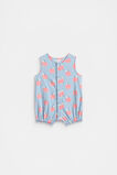 Chambray Apple Romper  Multi  hi-res