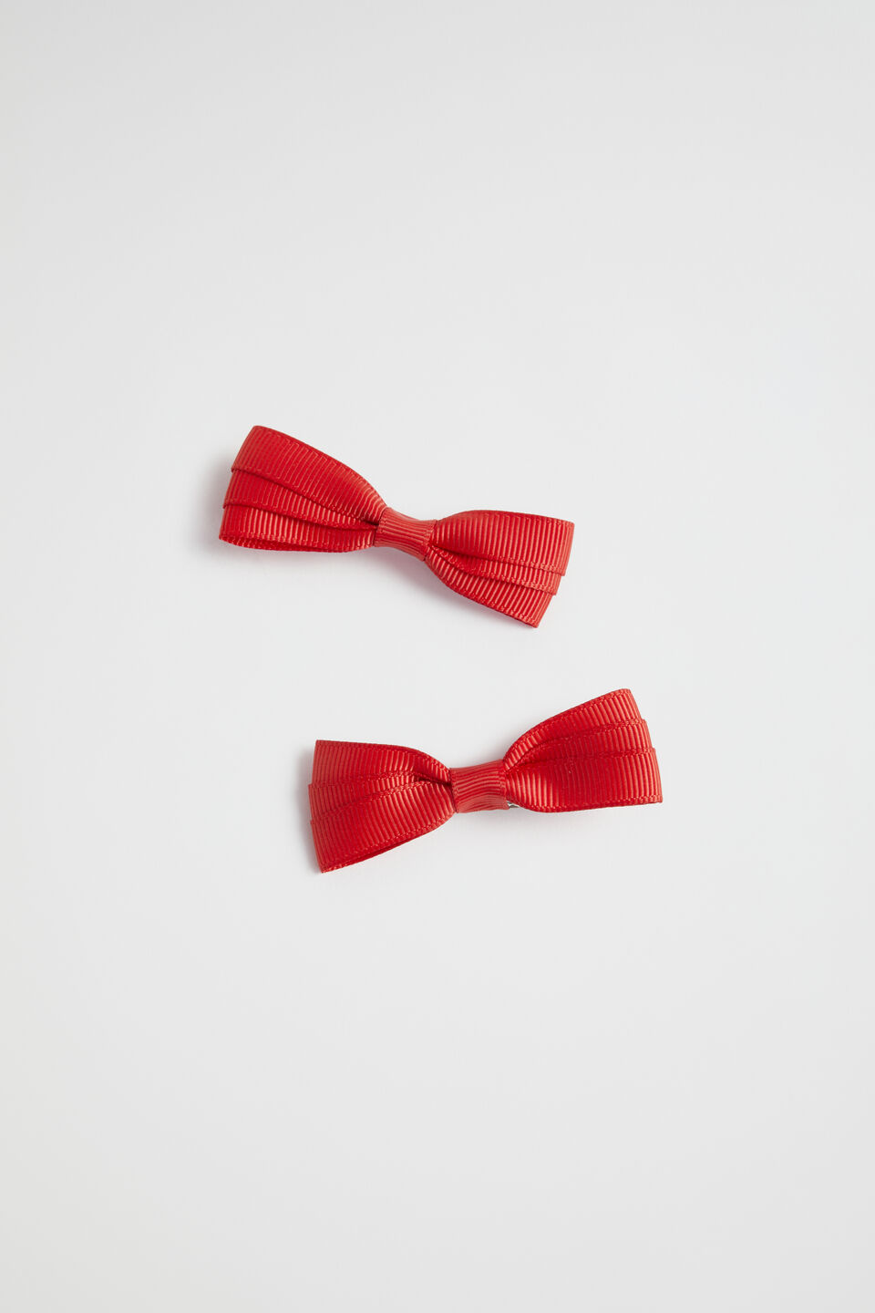 Grosgrain Bow Duck Clip  Red
