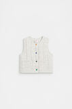 Quilted Jersey Vest  Oat Marle  hi-res