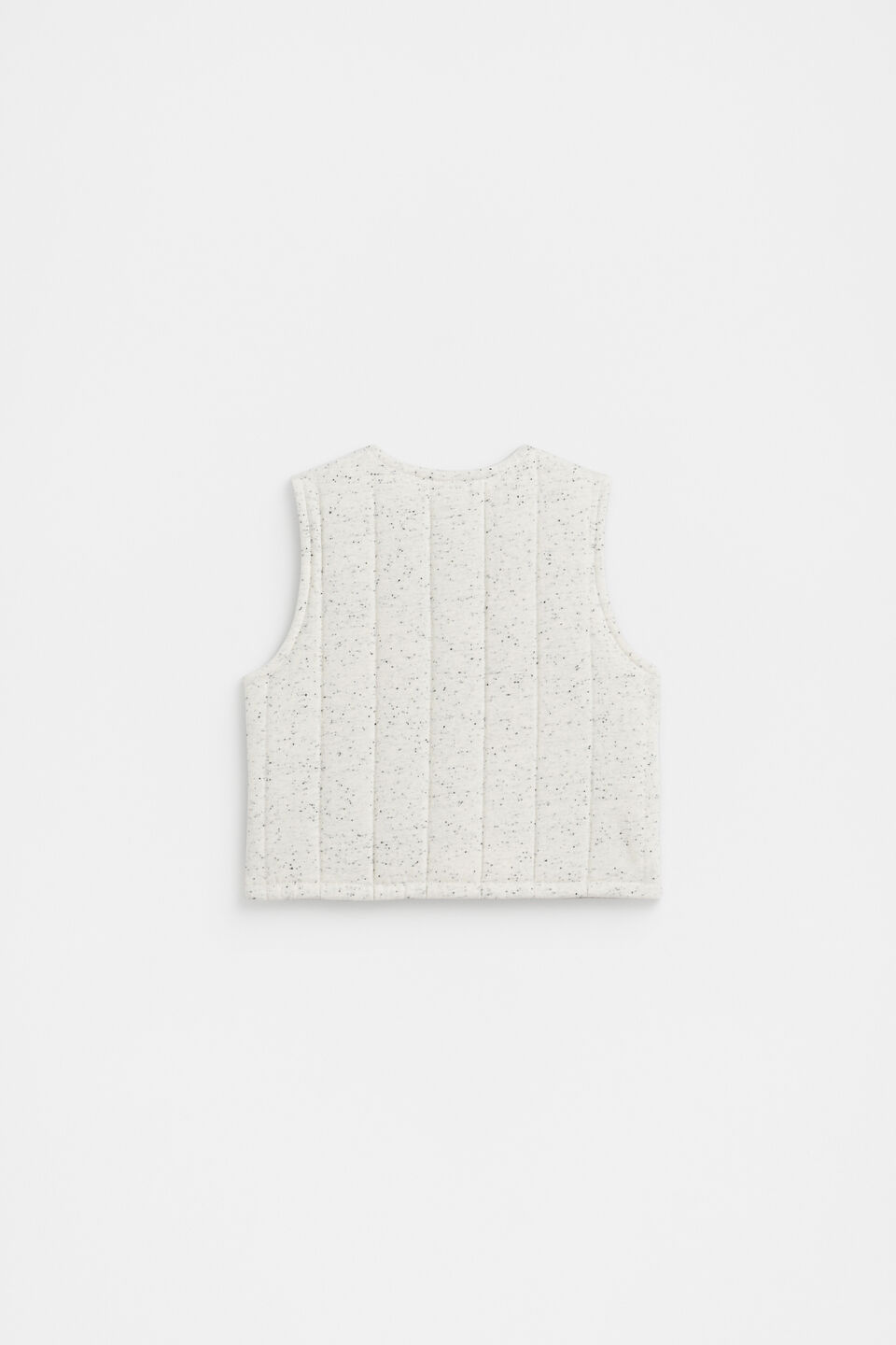 Quilted Jersey Vest  Oat Marle