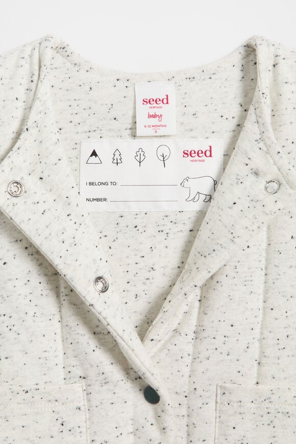 Quilted Jersey Vest  Oat Marle  hi-res