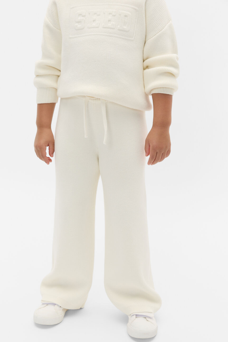 Straight Knit Pant  Classic Cream