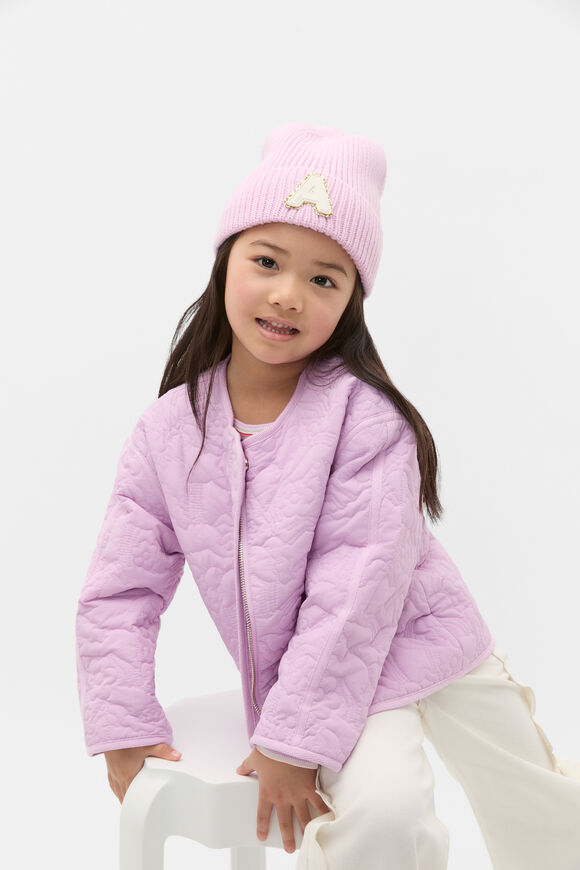 Glitter Initial Beanie  L  hi-res