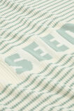 Logo Stripe Knit Blanket  Sage Stripe  hi-res